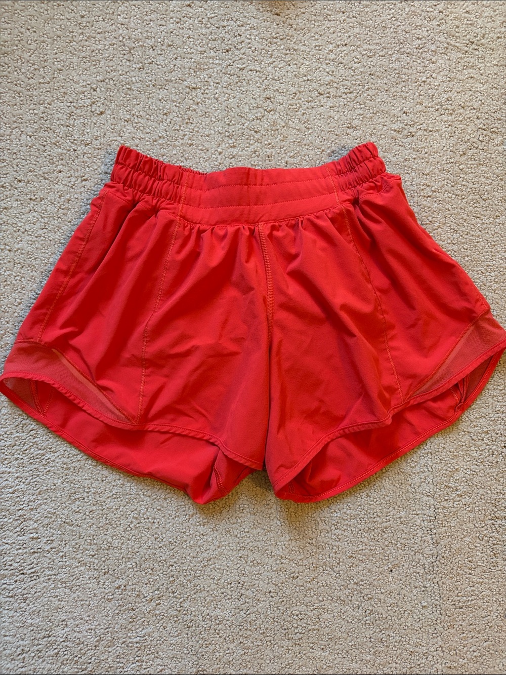 Lululemon Orange Hotty Hot Athletic Running Shorts - Lightweight Comfort